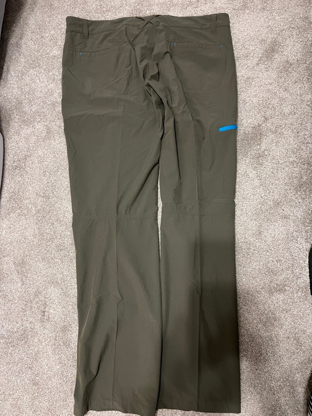 Rab Women's Helix Trousers in Olive with Teal Waistband - Size 16 - Picture 3 of 3